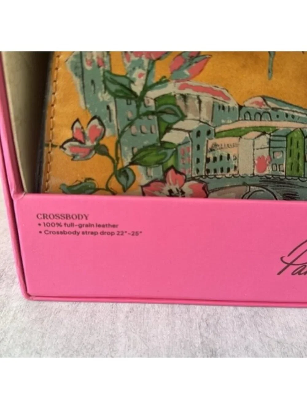 Patricia Nash Leather Floral Handbag Chauny Beautiful Girl Print Green
